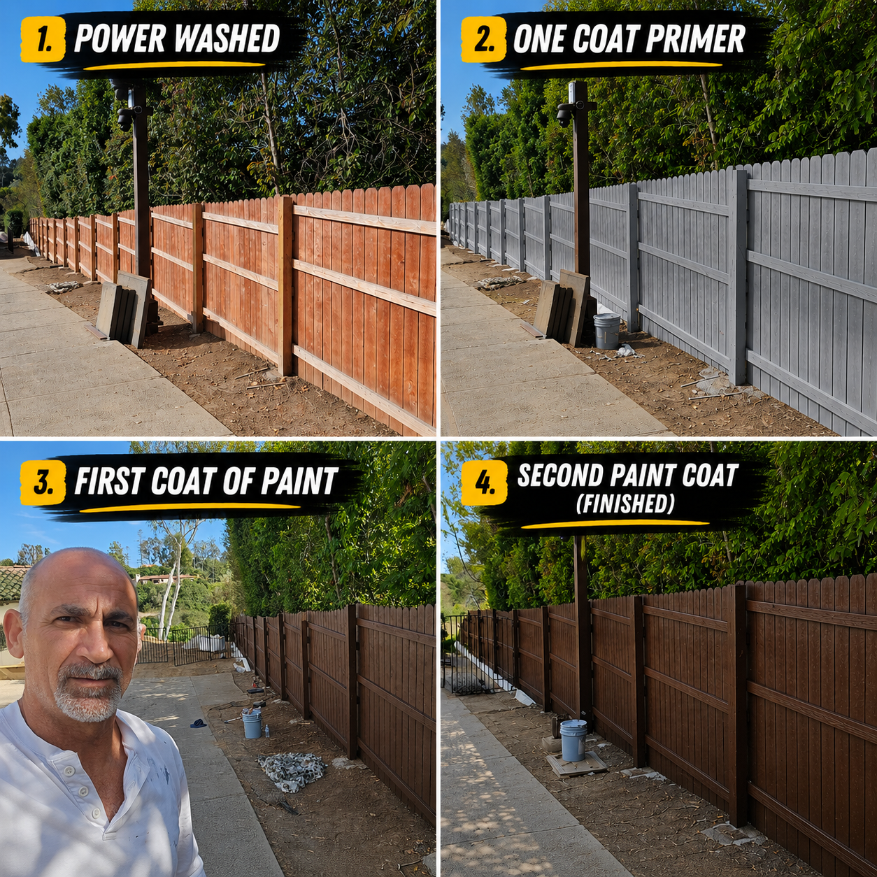 Staining a Wood Fence-13